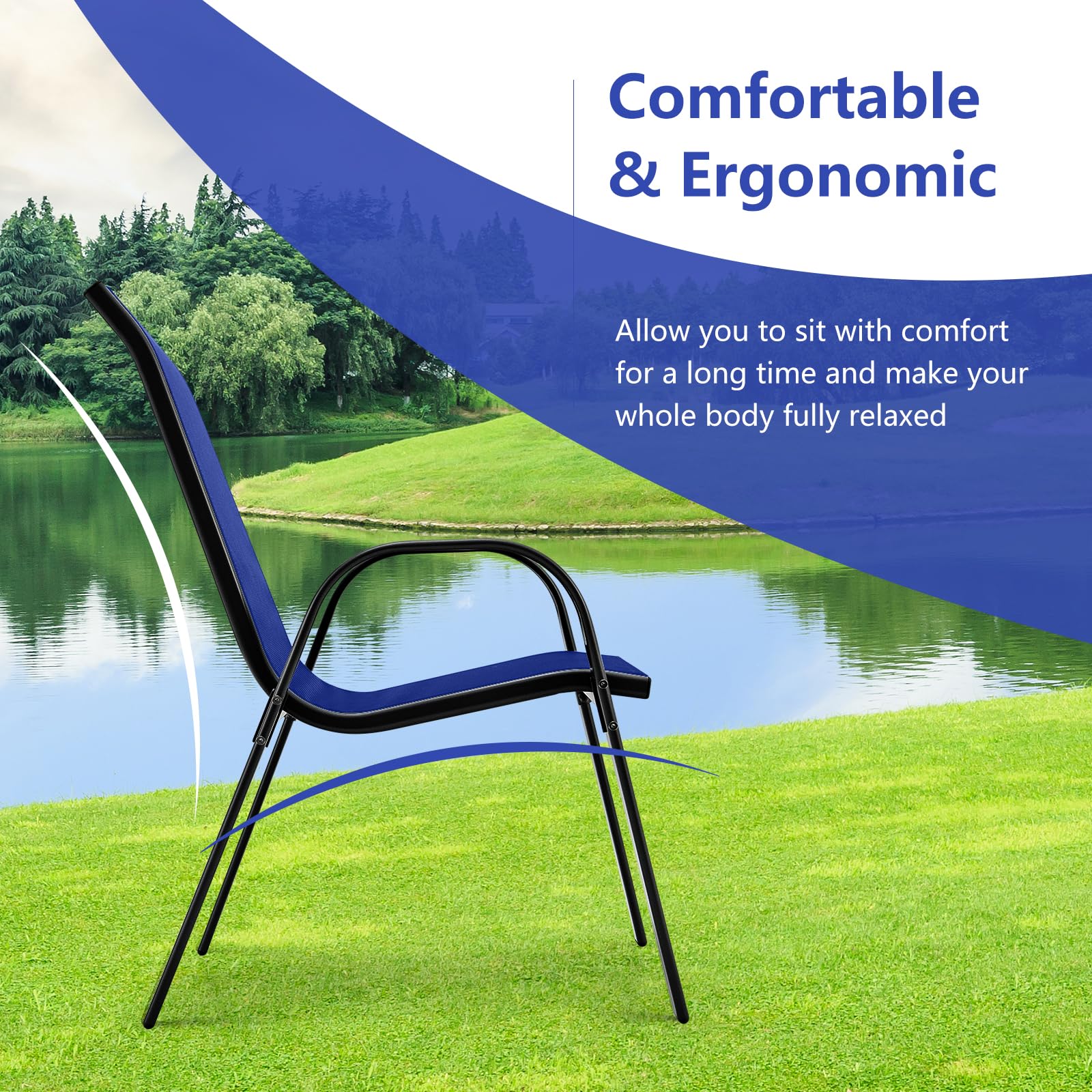 Tangkula outdoor lifestyle on deck showing stylish poolside seating