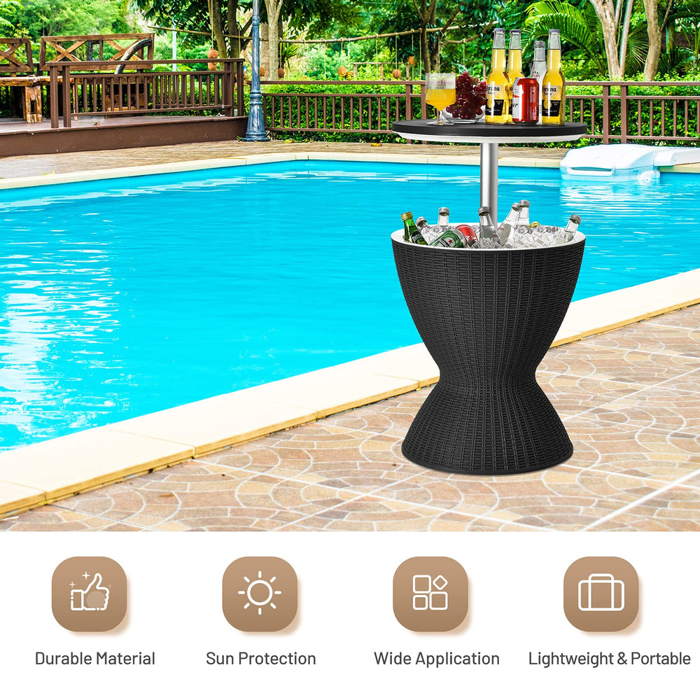 Tangkula unboxed showing ice bucket and instruction manual for quick assembly