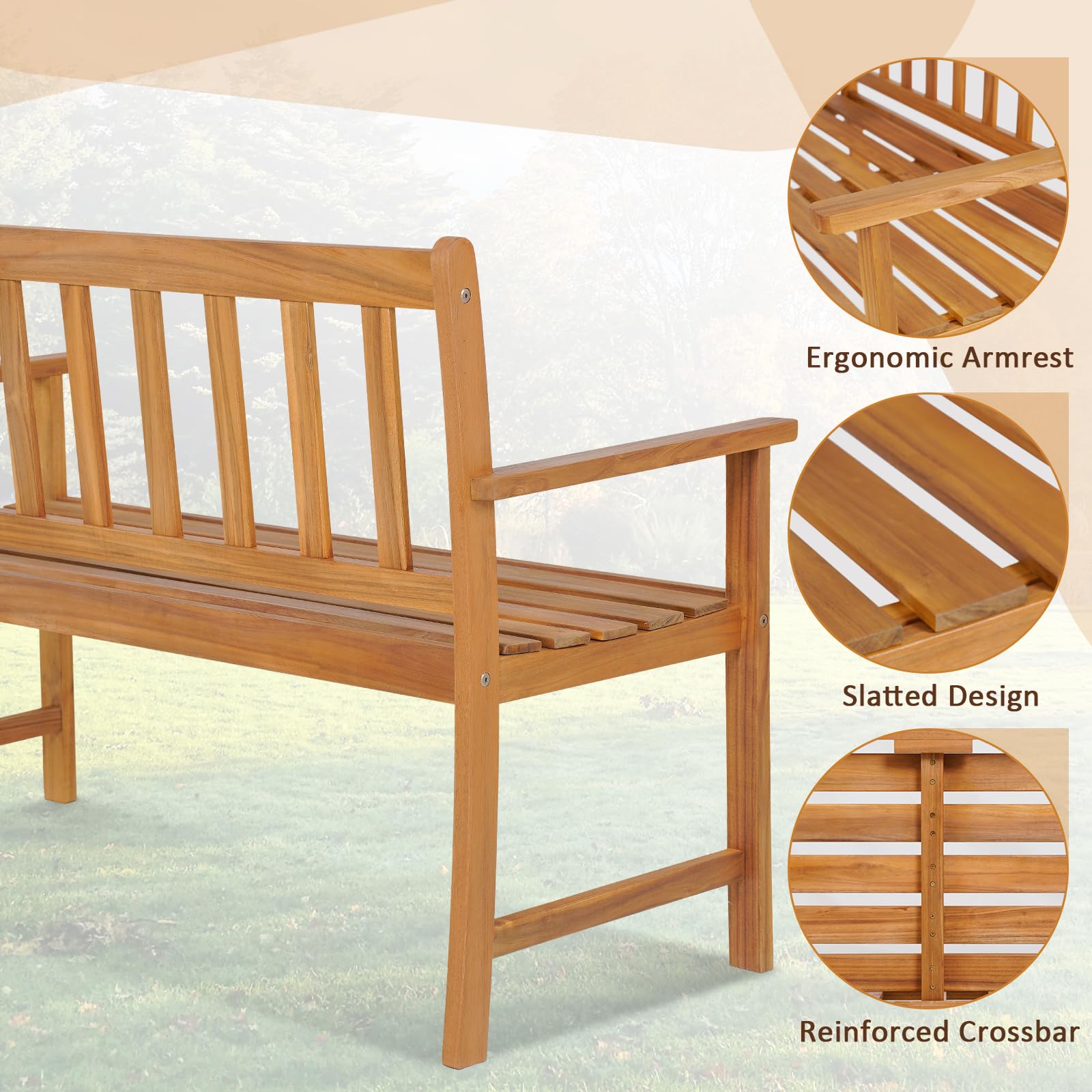 Tangkula painted bench example showing customizable finish and style