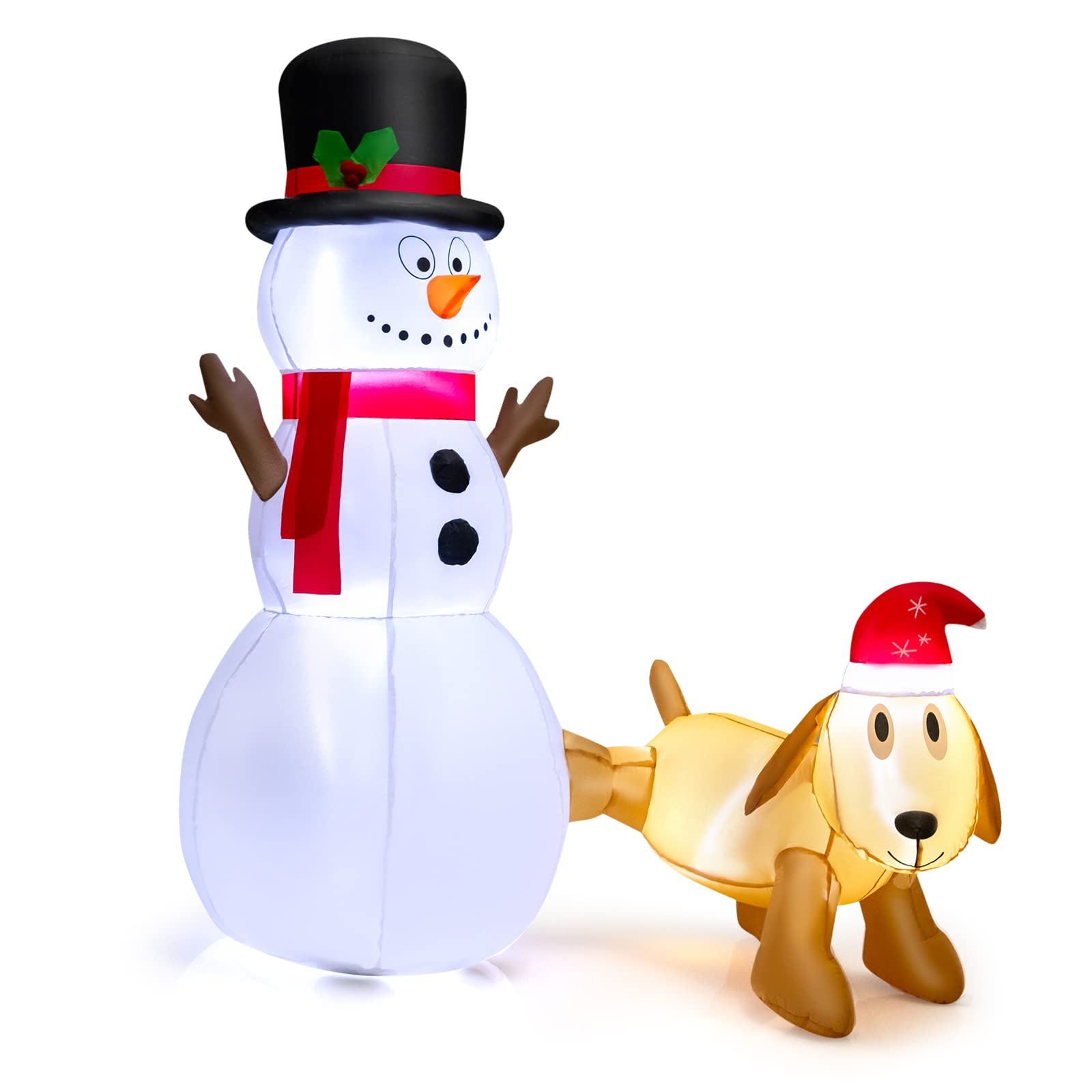 Tangkula holiday lawn scene with people enjoying the festive decor