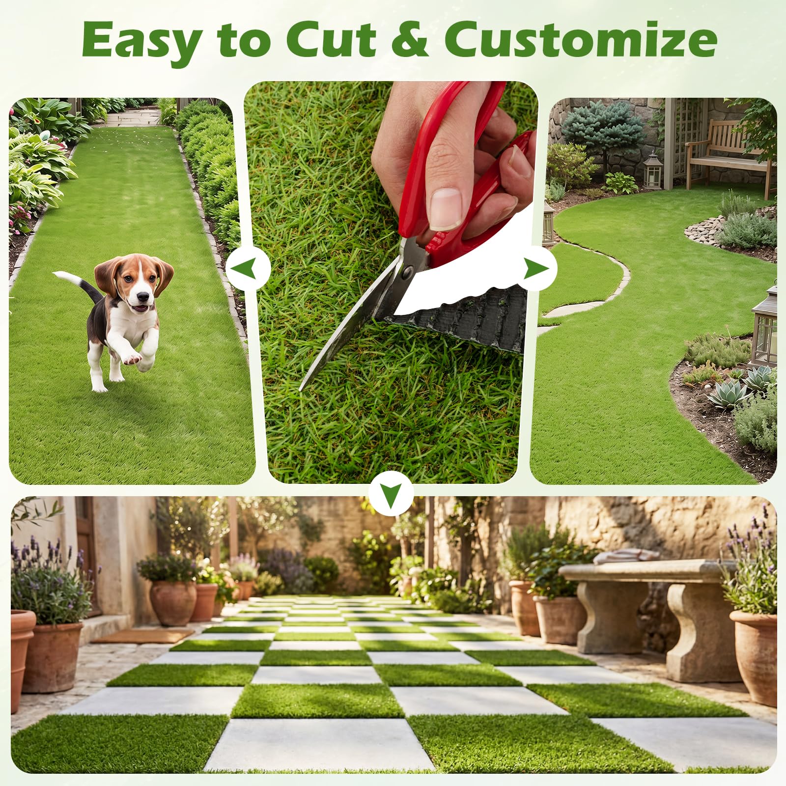 Tangkula pet usage demo with dog on turf for safe, clean play area