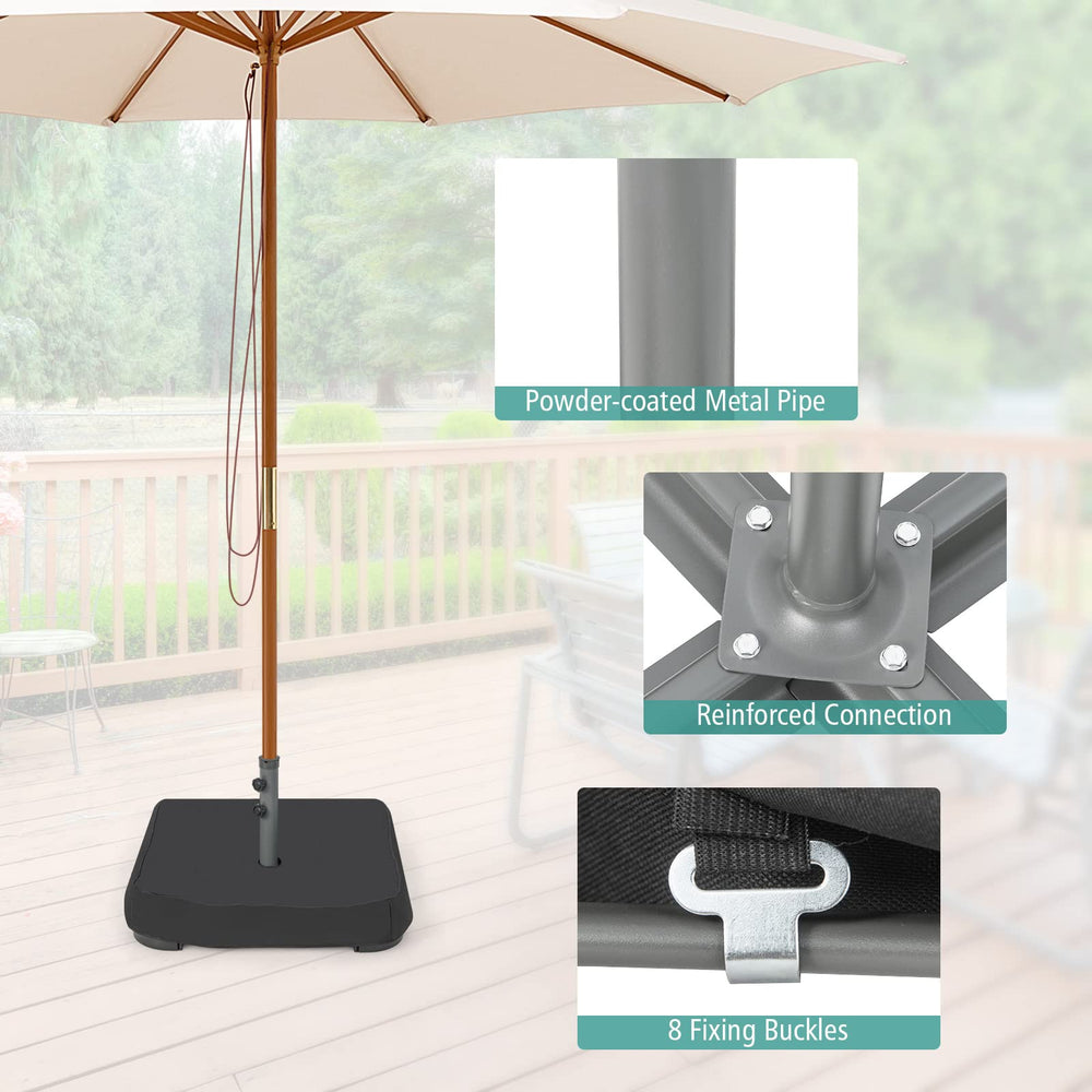 Tangkula pole holder showing 1.9 inch fit for secure umbrella mounting