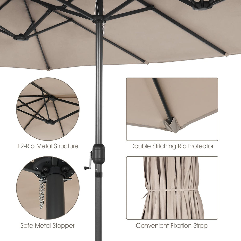 Tangkula covering poolside loungers to provide continuous sun protection