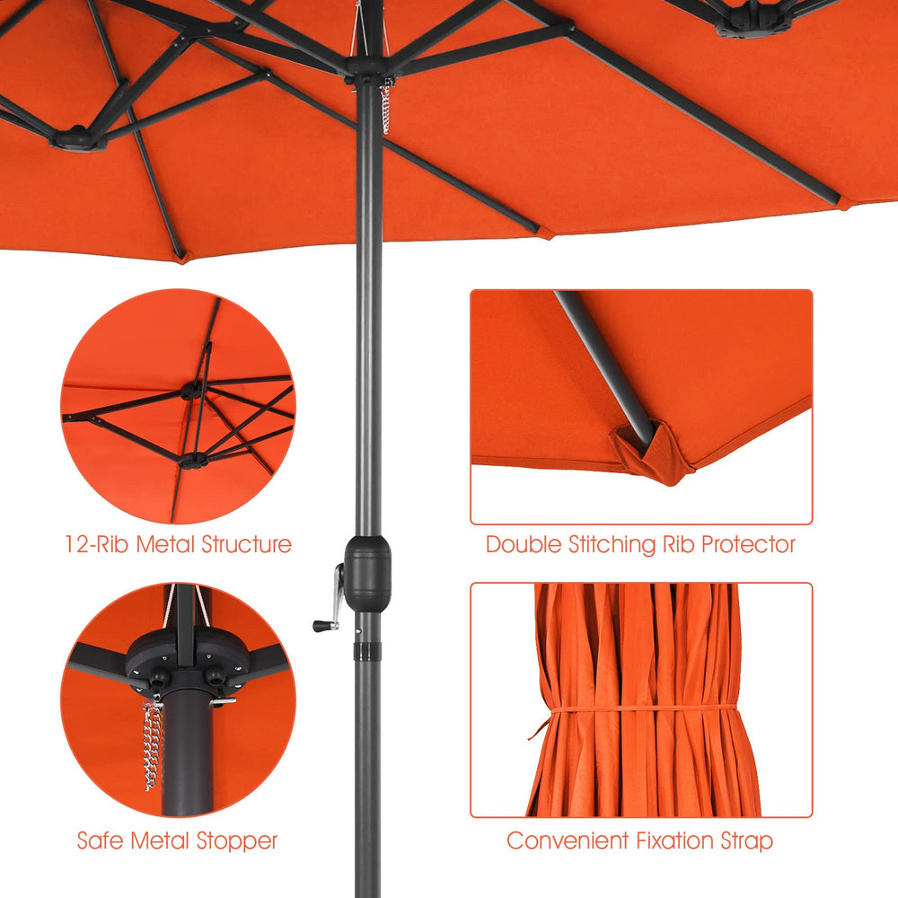 Tangkula poolside lounge setup delivering broad sun protection