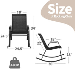 tangkula rocking base side view demonstrating smooth gentle motion and stability