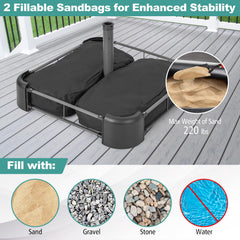 Tangkula close-up of Oxford sandbag fabric highlighting durable water-resistance