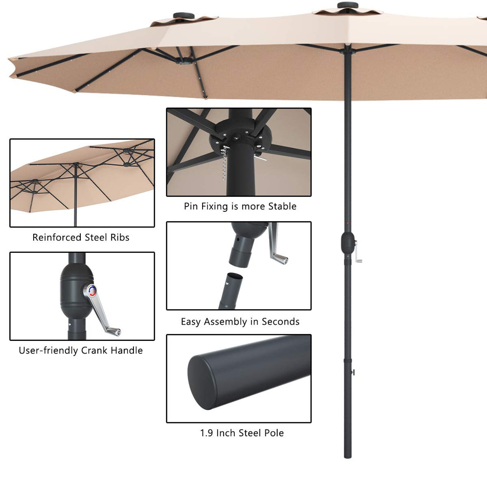 Tangkula scale with patio table showing extra-large coverage for dining