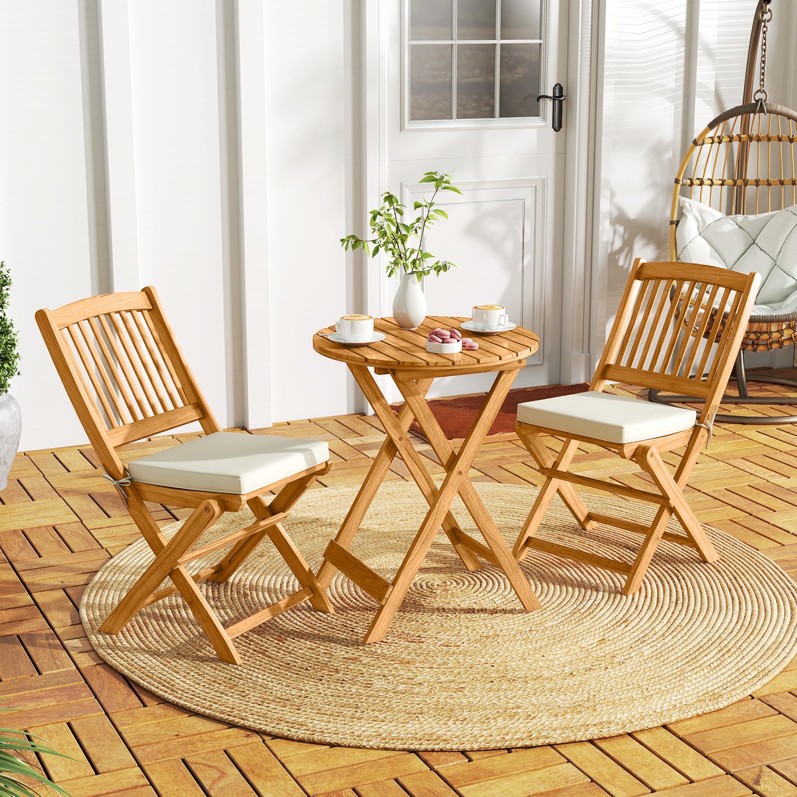 Tangkula chair paired with outdoor table illustrating dining setup benefit