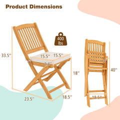 Tangkula side profile of chair folded for compact storage and easy handling
