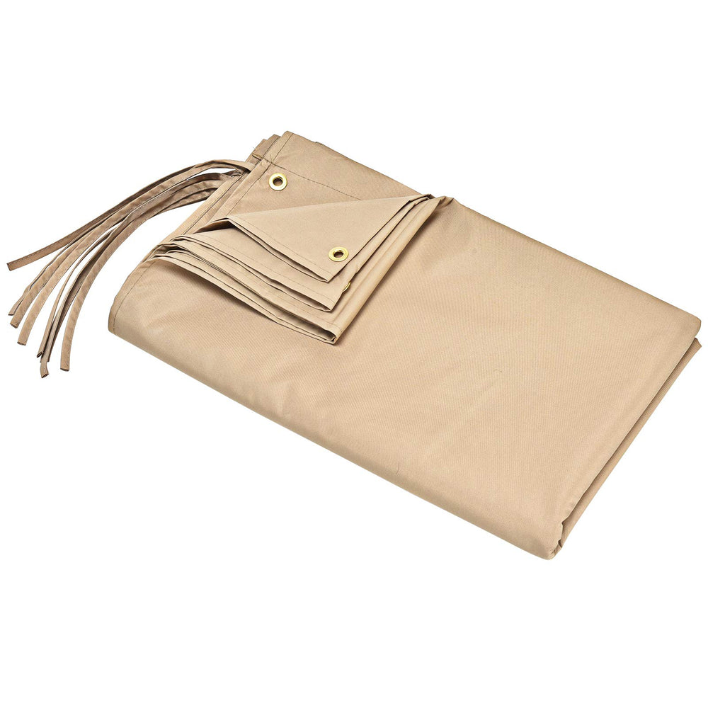 Tangkula fabric showing water beading and drainage for light rain protection