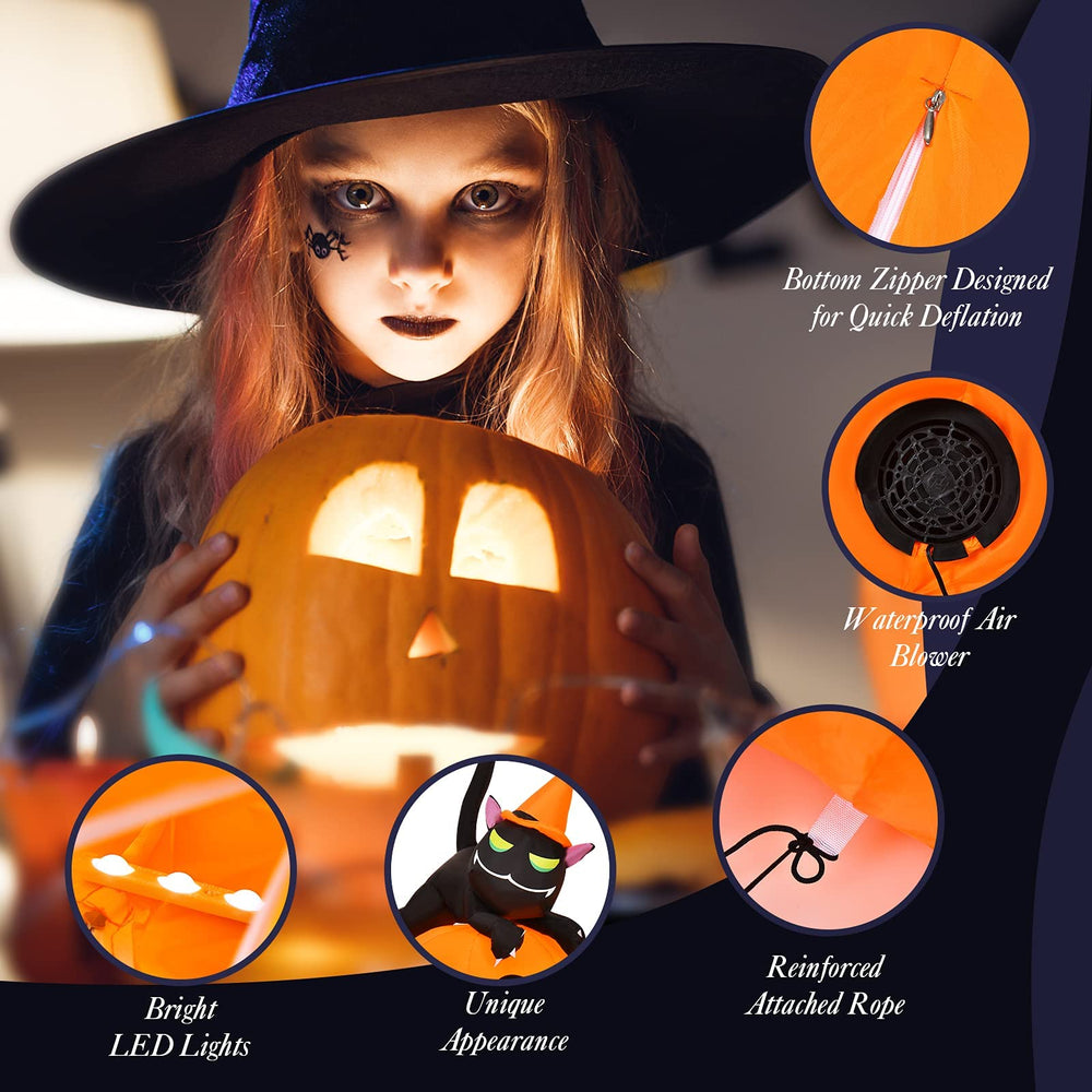 Tangkula witch and black cat detail enhancing seasonal character