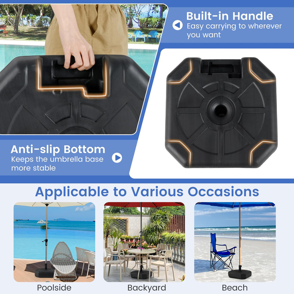 Tangkula with umbrella installed in backyard providing stable shade solution