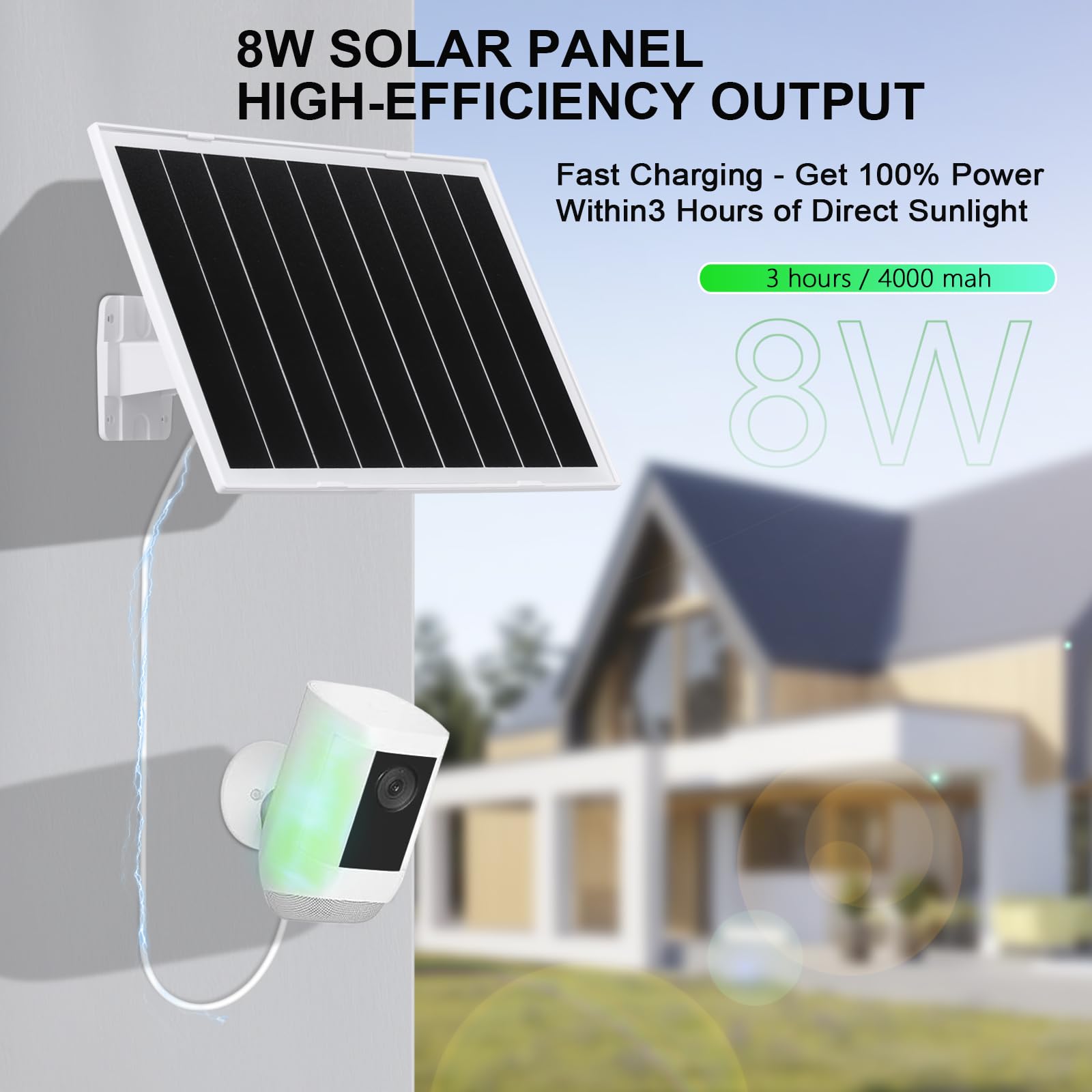 TangoSun panel plugged into camera demonstrating continuous outdoor charging