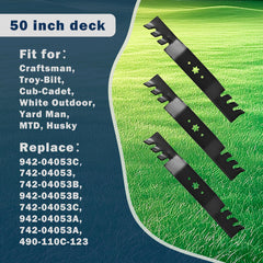 TANGWOD six-point star center hole detail for correct mower fitment and secure mount