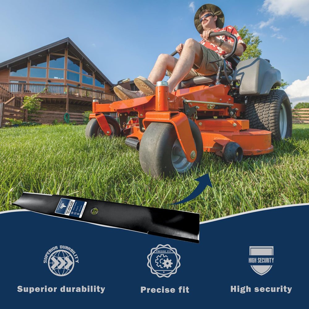 TANGWOD lawn mowing lifestyle shot showing tidy clippings and efficient bagging