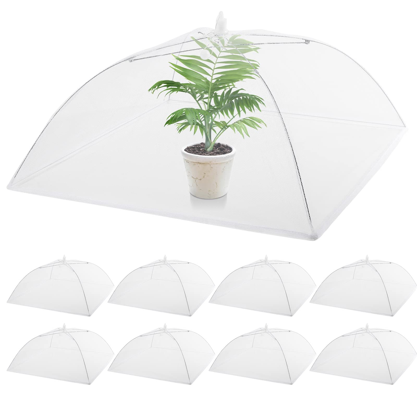 Tanlade front view of eight 24-inch mesh domes showing compact reusable protection