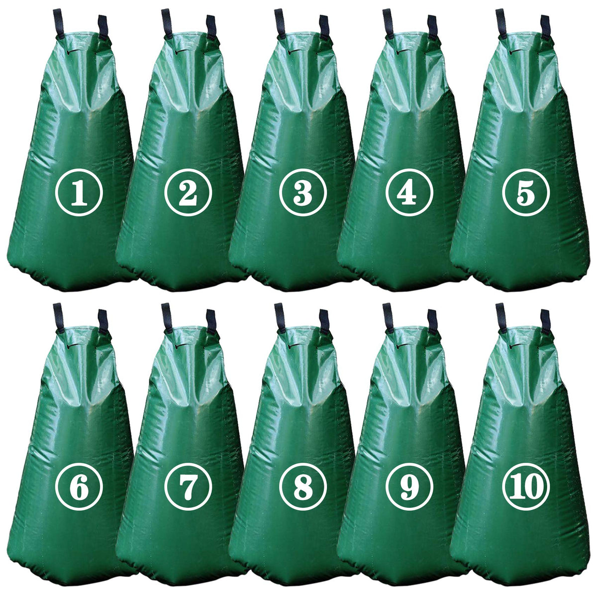 Tanzfrosch front view of 20-gallon bag showing compact zipper for easy install