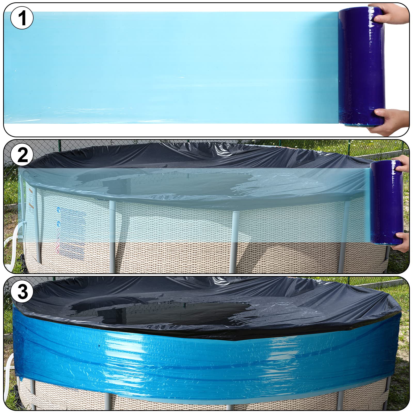 TaoBary roll beside measuring tape showing scale and long-length benefit