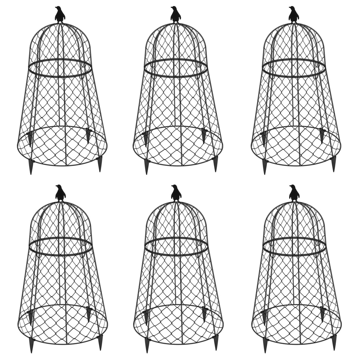 TAOMENNI front view of six cloches showing package and protective use
