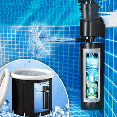 TARARIUM front unit view showing compact 4-in-1 filter and clean-tub benefit