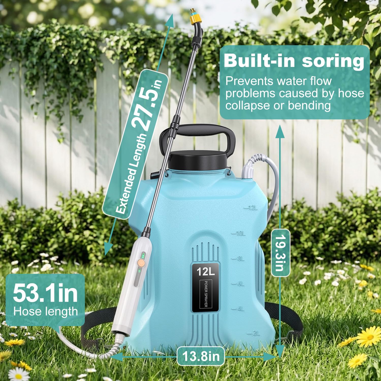 Tarden sprayer in use applying lawn treatment for even coverage and faster yard work
