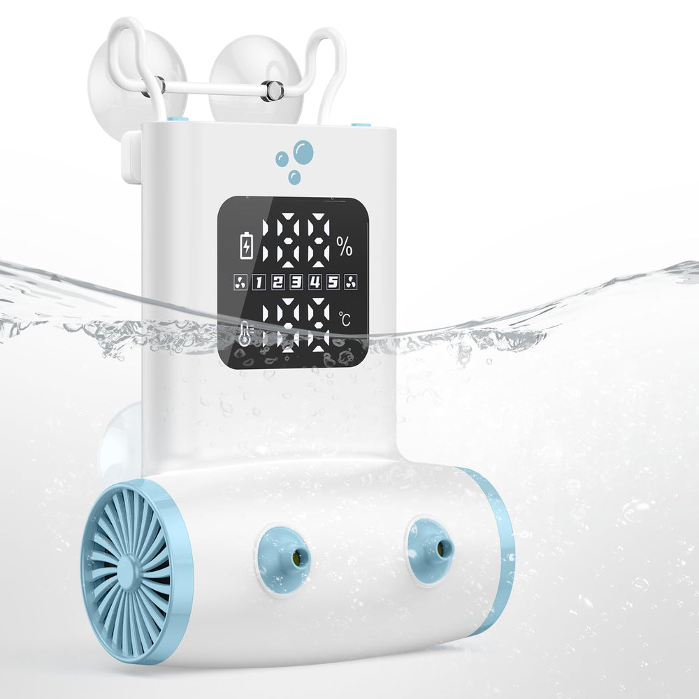 TAREIDEW front view showing dual-outlet bath jet and sleek housing for fuller circulation