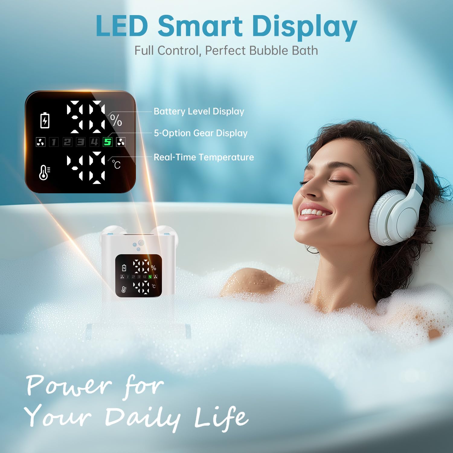 TAREIDEW clear LCD display and buttons for simple control and battery info