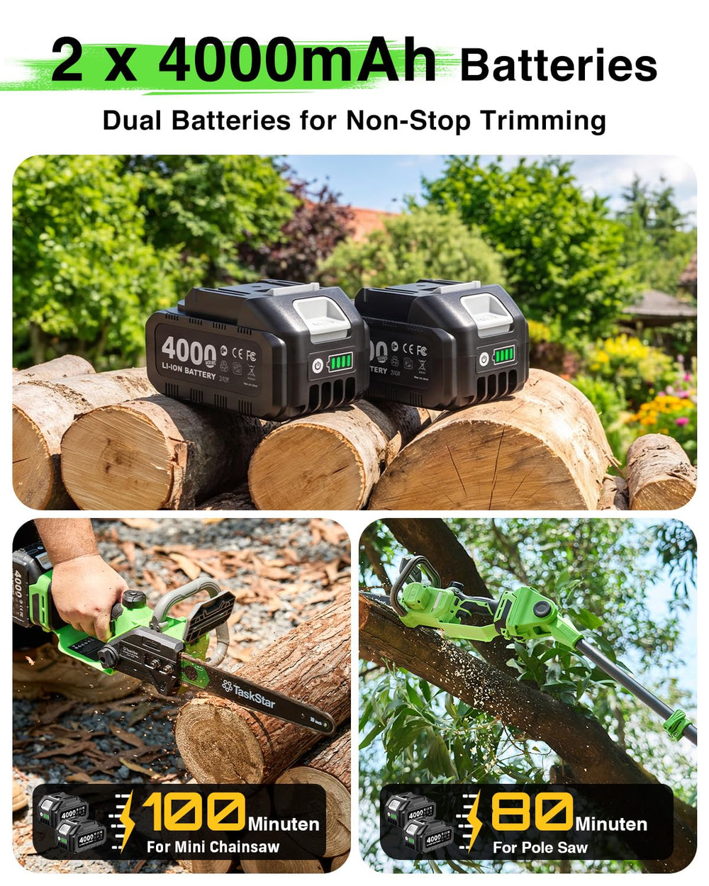 TaskStar automatic chain oiler detail reducing friction and wear