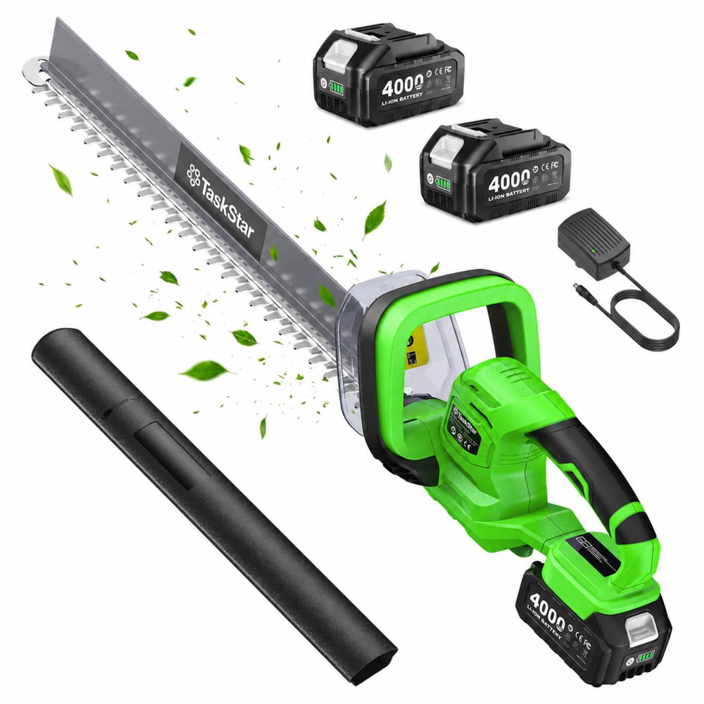 TaskStar front packaging showing 22-inch trimmer and debris remover benefit