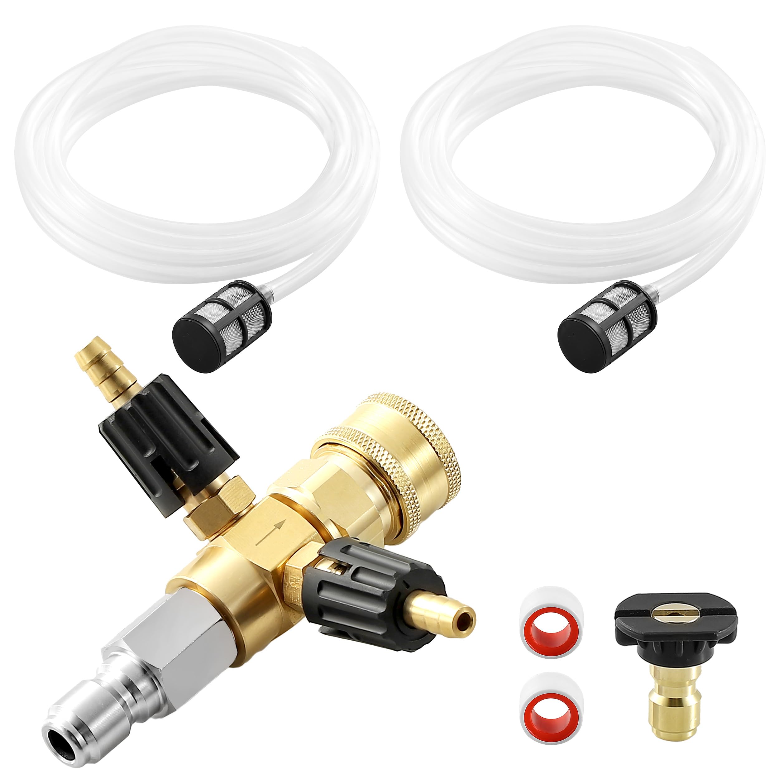 TasuoX front view of injector showing durable design and quick-connect ease
