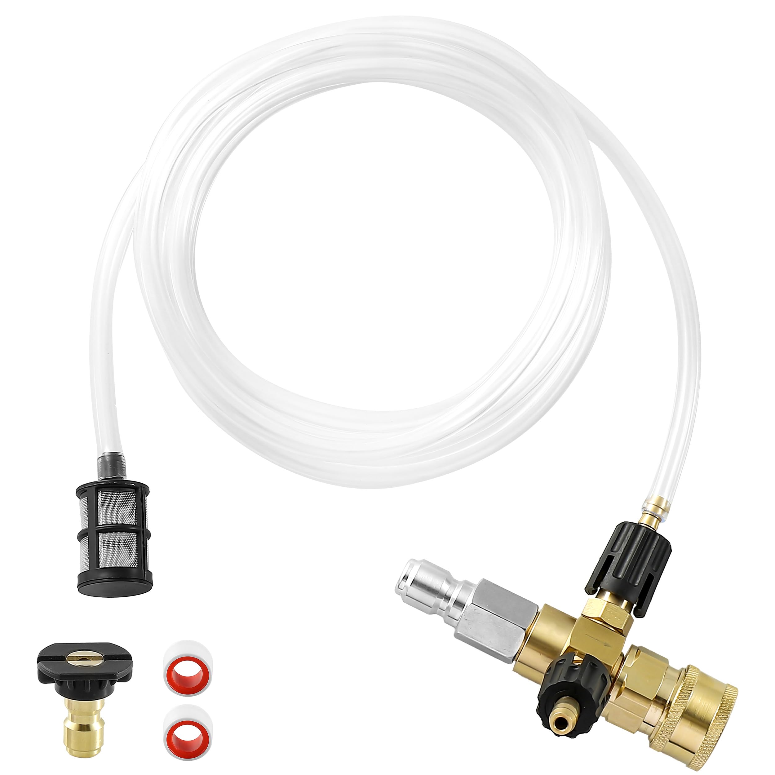 TasuoX label and quick-connect fittings highlighting universal compatibility