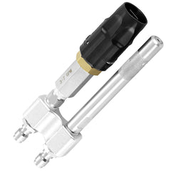 TasuoX M5 front angle view showing durable stainless-steel body and quick-connect benefit