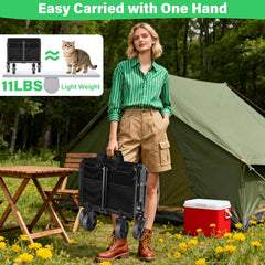 TATAANTY adjustable handle with integrated cup holder for comfortable pulling and beverage convenience