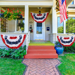 Tatuo fan flag hung on a porch delivering instant patriotic curb appeal