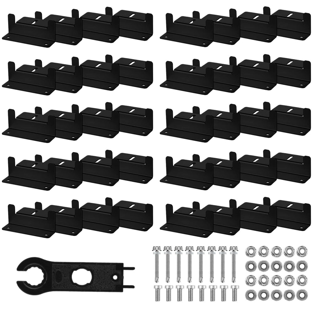 Tatuo front view of kit packaging showing brackets and hardware for quick identification
