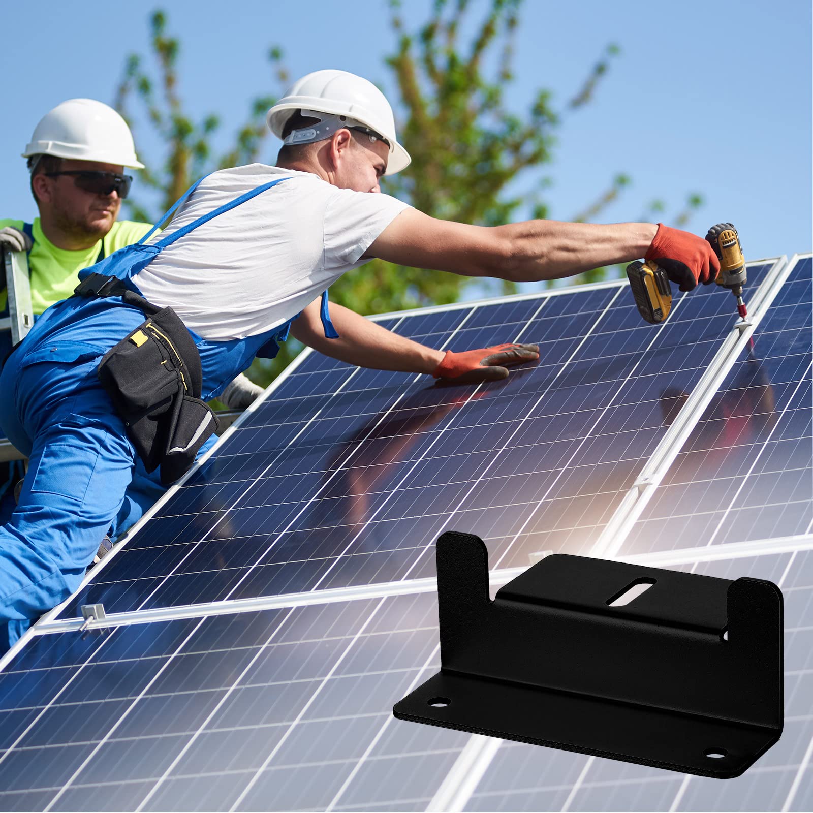 Tatuo bracket beside ruler showing compact size and easy handling for installers