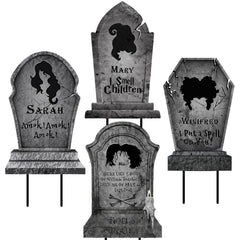 taupphoo front view of four metal tombstone signs shows easy install benefit