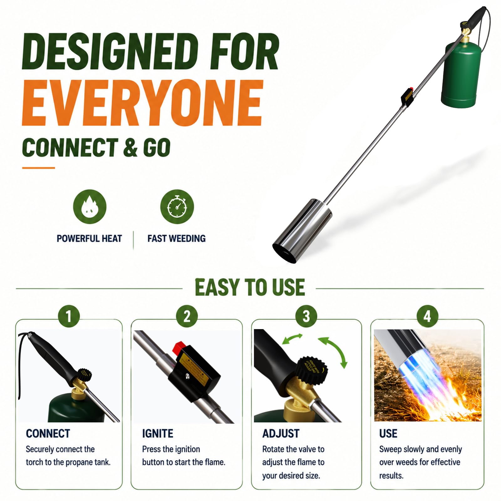 TAUSOM stainless-steel wand finish showing durable corrosion resistance