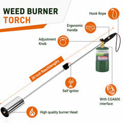 TAUSOM wide flame nozzle detail for faster coverage and efficiency
