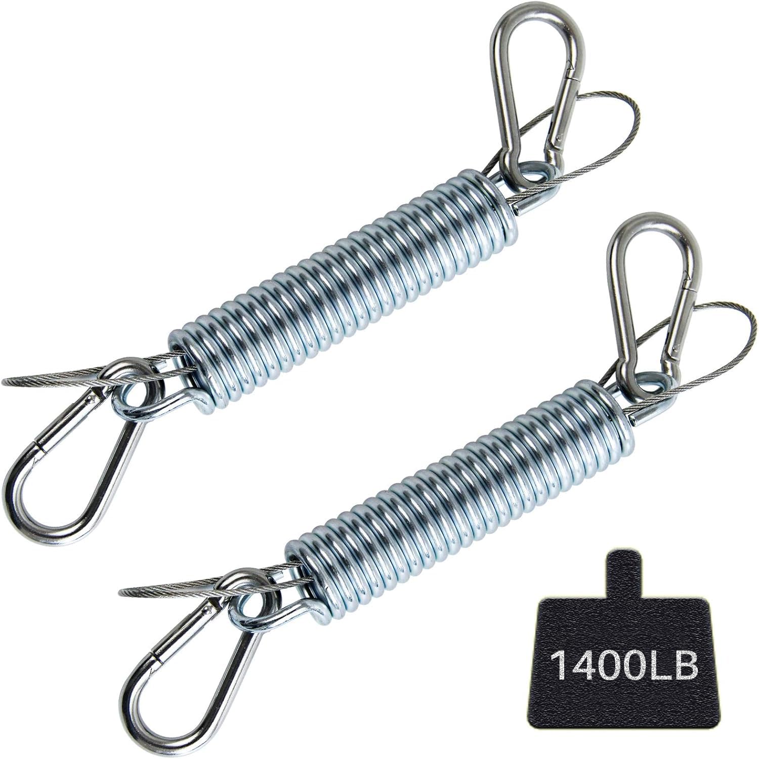 tauuio front packaging showing both springs and included hardware for quick setup