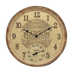 Taylor bourbon barrel front view showing clock face and clear numerals for easy reading
