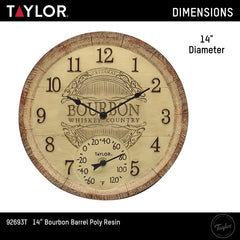 Taylor bourbon barrel side profile showing durable weather-resistant construction
