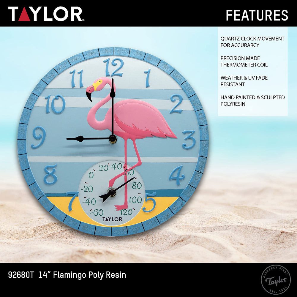 Taylor flamingo placed poolside showing durable color retention and outdoor suitability