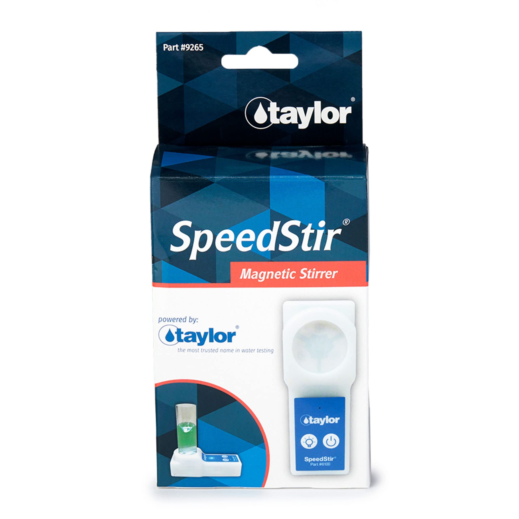 Taylor SpeedStir beside AA batteries showing portable, battery-powered convenience