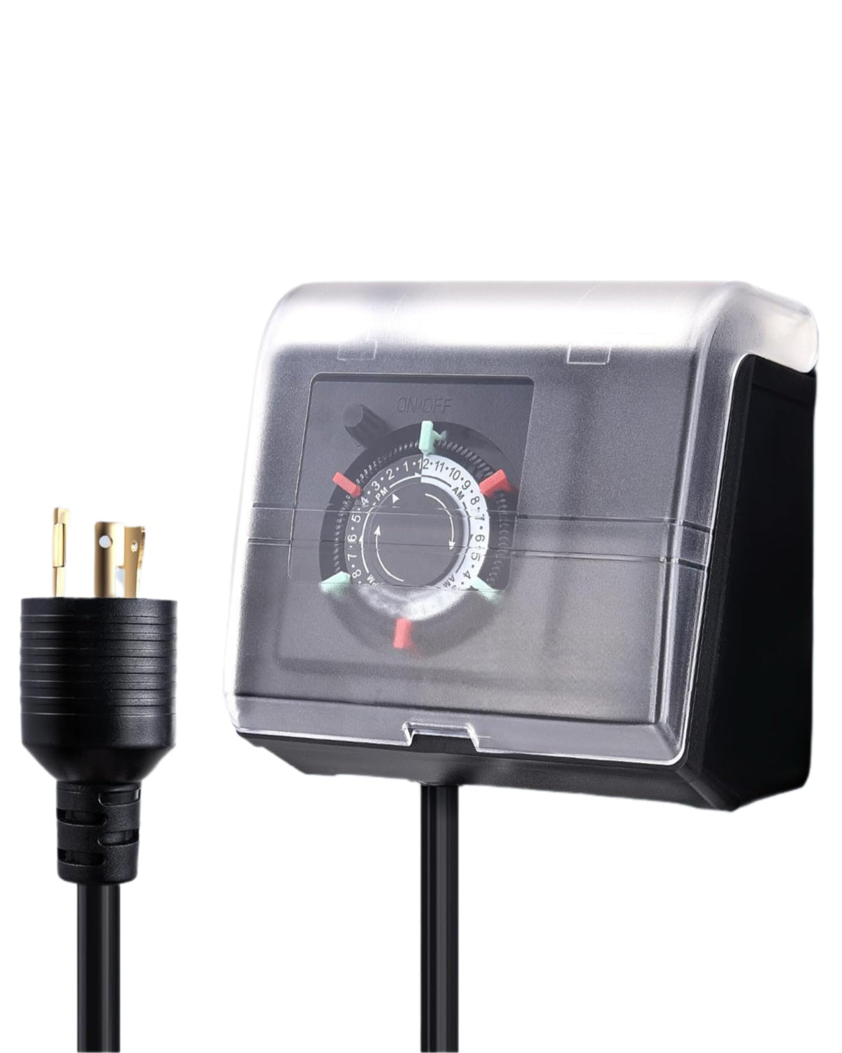 TAYMATIC front view showing weatherproof timer protecting pool equipment