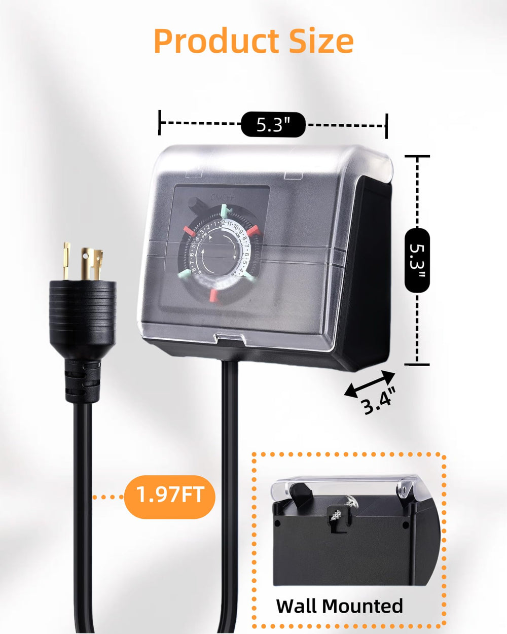 TAYMATIC size comparison in hand illustrating compact portable design
