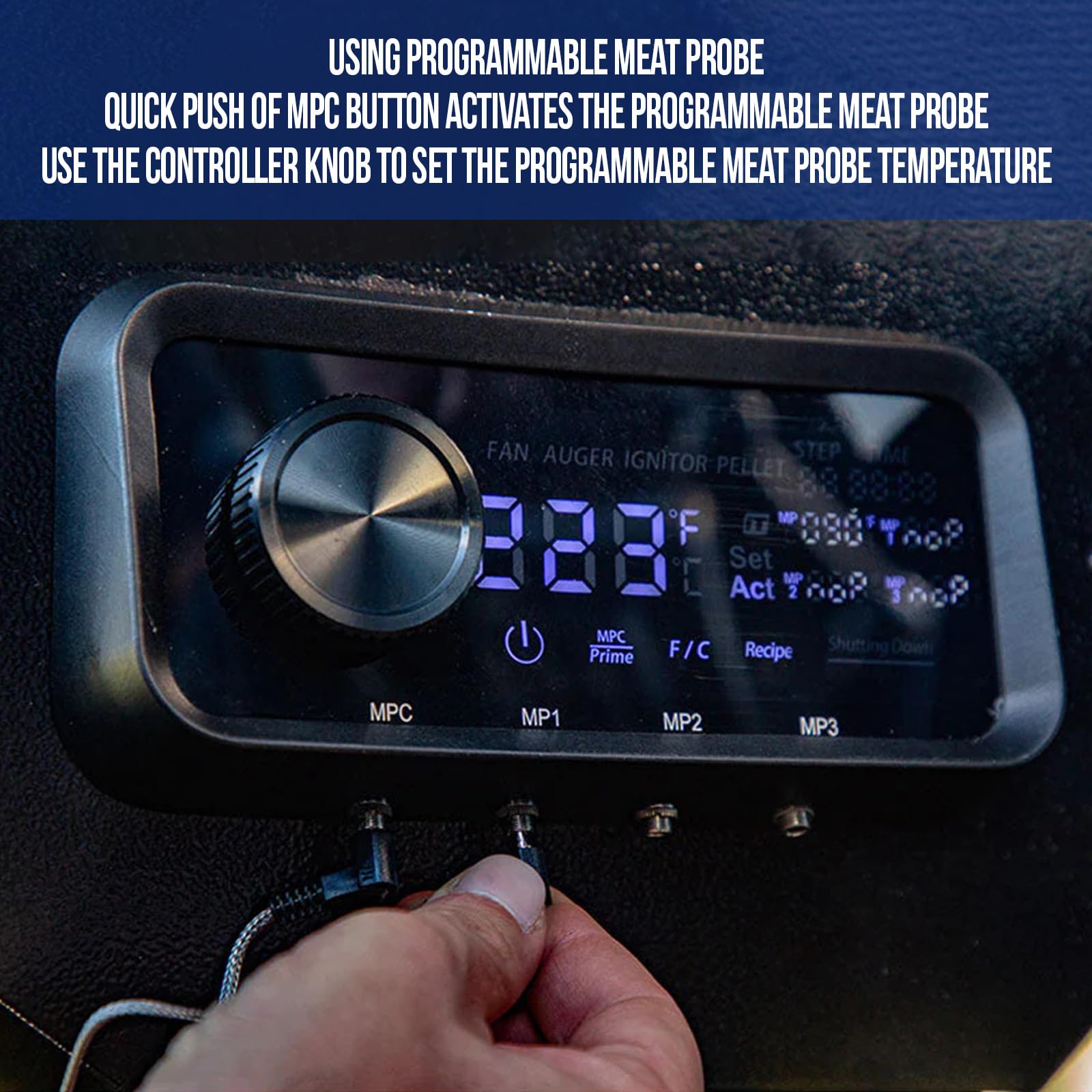 Tbgrepts meat probe ports detail enabling multi-probe temperature monitoring