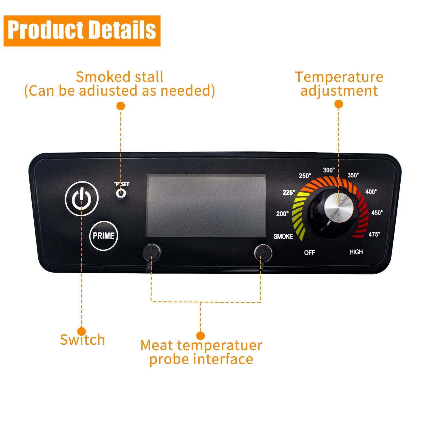 Tbgrepts stainless steel meat probe close-up providing quick accurate food readings