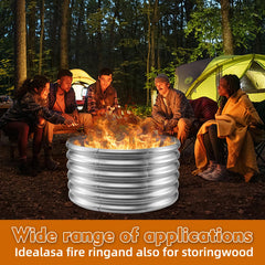 TBMLC ring containing a backyard campfire providing safe ember control