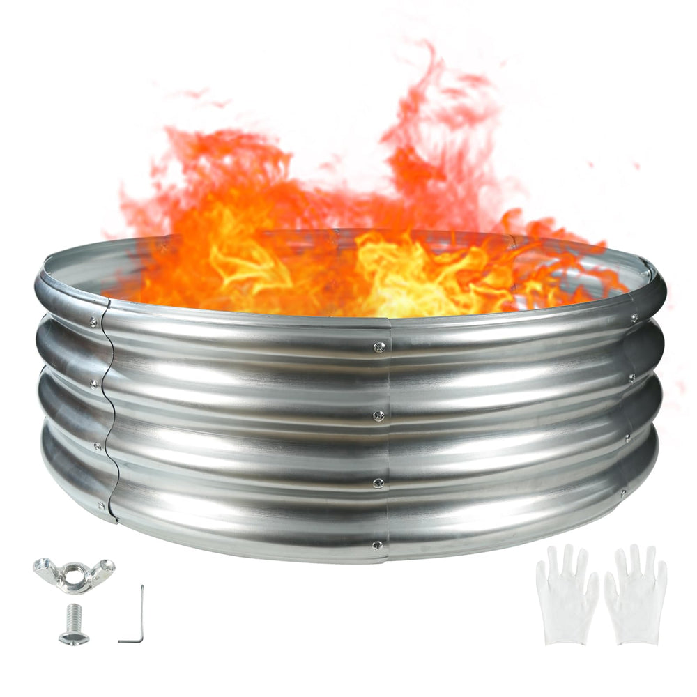 TBMLC front view of 36 inch fire ring showing sturdy shape and weather resistance